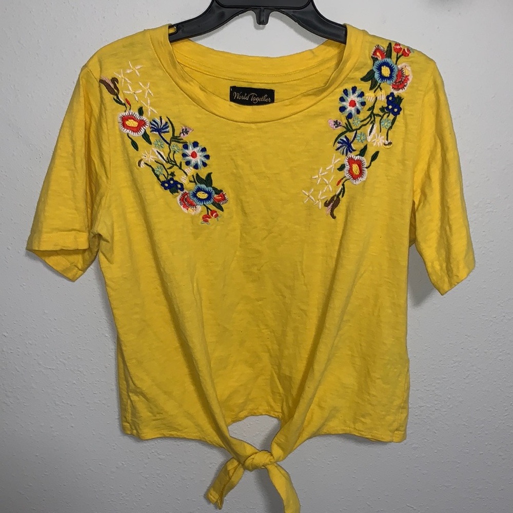Embroidered Tie Tee